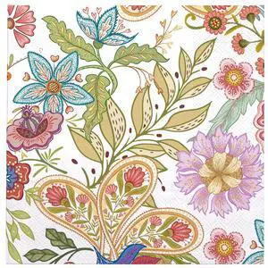 25Pcs Floral Paper Napkins - 3-Ply Paisley Floral Disposable Luncheon Paper Napkins for Bridal Shower, Wedding, Birthday, Tea Party - 6.5 x 6.5 In 25Pcs Floral Paper Napkins - 3-Ply Paisley Floral Disposable Luncheon Paper Napkins for Bridal Shower, Wedding, Birthday, Tea Party - 6.5 x 6.5 In