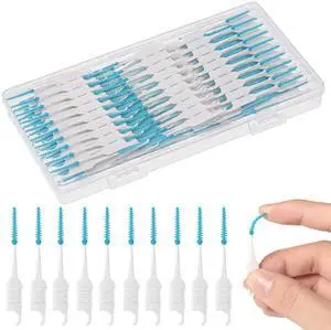 250-Piece Silicone Interdental Brushes with Case, Green | 2-In-1 Soft Silicone Tips, Flexible Cleaning For Tight Gaps, Pocket Case, Disposable Design, Gum-Friendly Care 250-Piece Silicone Interdental Brushes with Case, Green | 2-In-1 Soft Silicone Tips, Flexible Cleaning For Tight Gaps, Pocket Case, Disposable Design, Gum-Friendly Care