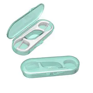 Dental Flossers 2Pcs Green Mini Portable Case,Refillable Toothpicks Dispenser,Storage 10 Count Floss Picks Organizer,Perfect for Your Purse Or Gym Bag for On-The-Go Flossing Dental Flossers 2Pcs Green Mini Portable Case,Refillable Toothpicks Dispenser,Storage 10 Count Floss Picks Organizer,Perfect for Your Purse Or Gym Bag for On-The-Go Flossing