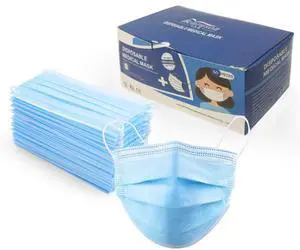3 Ply Disposable Face Masks, Pack of 50 Face cover Blue Level 3 Medical Mask Easy to Wear with Earloop 3 Ply Disposable Face Masks, Pack of 50 Face cover Blue Level 3 Medical Mask Easy to Wear with Earloop