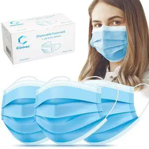 Disposable Face Masks 3-Ply Breathable Face Masks with Nose Wire Blue - Pack of 50, for Outdoors,Home, Office, School Disposable Face Masks 3-Ply Breathable Face Masks with Nose Wire Blue - Pack of 50, for Outdoors,Home, Office, School