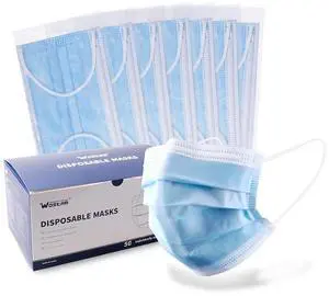 Disposable Facemask 50pcs 3ply masks Disposable Blue protective Facial Cover with Elastic Earloops Mask Disposable Facemask 50pcs 3ply masks Disposable Blue protective Facial Cover with Elastic Earloops Mask