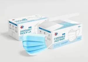 Premium Disposable Face Masks 3-Ply 3-Layer (50 Masks per Box) (Light Blue) Premium Disposable Face Masks 3-Ply 3-Layer (50 Masks per Box) (Light Blue)