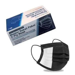 Black Disposable Face Masks 50 Pack 3 Ply Breathable Earloop for Adults 50 Disposable Protective MaskDisposable Face Mask (BLACK, 50 Pieces) Black Disposable Face Masks 50 Pack 3 Ply Breathable Earloop for Adults 50 Disposable Protective MaskDisposable Face Mask (BLACK, 50 Pieces)