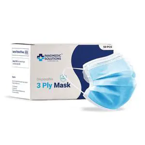 Disposable Face Mask Made in USA | Premium Medical American 3 Ply Safety Face Masks Breathable with Elastic Ear Loops - 50ct Box Disposable Face Mask Made in USA | Premium Medical American 3 Ply Safety Face Masks Breathable with Elastic Ear Loops - 50ct Box