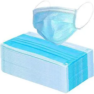 100 PCS Blue Masks, Disposable Face Mask, 3 Ply Protection Masks | Non-Woven Fabric, Nose Clip Elastic Earloop travel and daily use, Breathable Face Mask for Audlts 100 PCS Blue Masks, Disposable Face Mask, 3 Ply Protection Masks | Non-Woven Fabric, Nose Clip Elastic Earloop travel and daily use, Breathable Face Mask for Audlts