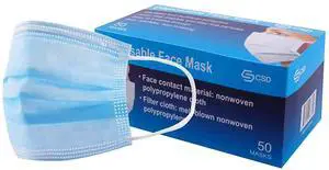 Disposable Face Mask for Men & Women (Pack of 50) - 3-Ply Facial Mouth Cover Masks - Breathable Face Protective Masks with Earloops & Adjustable Nose Clip - Disposable Masks For Adults Disposable Face Mask for Men & Women (Pack of 50) - 3-Ply Facial Mouth Cover Masks - Breathable Face Protective Masks with Earloops & Adjustable Nose Clip - Disposable Masks For Adults