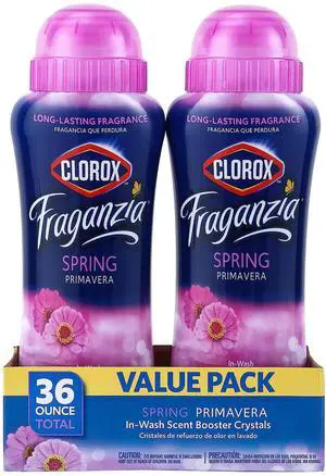 Fraganzia Laundry Scent Booster Crystals, Spring Scent 18 OZ 2 Pack, InWash Fragrance Beads for FreshSmelling Clothes and Linens, Safe for All Fabrics & Colors, EasyPour Bottle, Compatible with Sta Fraganzia Laundry Scent Booster Crystals, Spring Scent 18 OZ 2 Pack, InWash Fragrance Beads for FreshSmelling Clothes and Linens, Safe for All Fabrics & Colors, EasyPour Bottle, Compatible with Sta