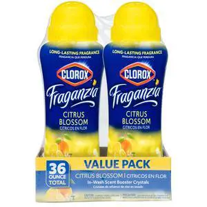 Fraganzia Scent Booster Crystals, Citrus Blossom, 18 Oz, 2 Pack | Add directly to washer with detergent, works in standard and high-efficiency machines, double-bottle value Fraganzia Scent Booster Crystals, Citrus Blossom, 18 Oz, 2 Pack | Add directly to washer with detergent, works in standard and high-efficiency machines, double-bottle value