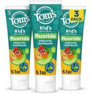 Natural Kids Fluoride Toothpaste, Orange Mango, 5.1 oz 3pk Natural Kids Fluoride Toothpaste, Orange Mango, 5.1 oz 3pk
