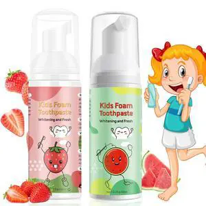 Foam Toothpaste Kids, Toddler Toothpaste with Low Fluoride, Kids Toothpaste, Foam Toothpaste for Children Ages 3 Plus (2PCS, Watermelon+Strawberry) Foam Toothpaste Kids, Toddler Toothpaste with Low Fluoride, Kids Toothpaste, Foam Toothpaste for Children Ages 3 Plus (2PCS, Watermelon+Strawberry)
