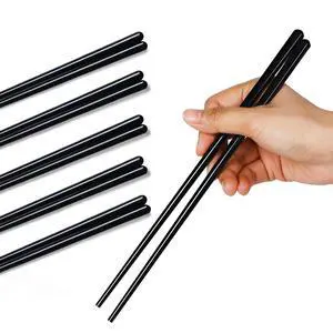 Ceramic Chopsticks Set of 5, Porcelain Chinese Chopsticks Easy To Clean, 9.6-Inch (Black) Ceramic Chopsticks Set of 5, Porcelain Chinese Chopsticks Easy To Clean, 9.6-Inch (Black)