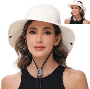 Sun Hats for Women Bucket Hat UV Protection Fishing Hat Wide Brim Safari Hats 2 in 1 Zip-Off Sun Visor Hats UPF 50+(1Pack-Beige) Sun Hats for Women Bucket Hat UV Protection Fishing Hat Wide Brim Safari Hats 2 in 1 Zip-Off Sun Visor Hats UPF 50+(1Pack-Beige)