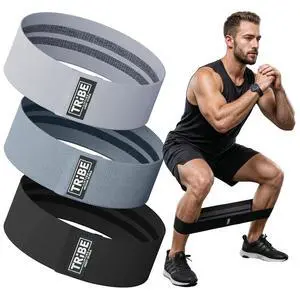 Resistance Bands for Working Out - 3 Pack Fabric Workout Bands for Women and Men - Booty Bands for Legs and Glute - Non Slip Exercise Bands Set for Squat Hip Thigh (Gray) Resistance Bands for Working Out - 3 Pack Fabric Workout Bands for Women and Men - Booty Bands for Legs and Glute - Non Slip Exercise Bands Set for Squat Hip Thigh (Gray)