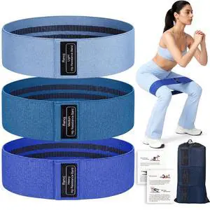 Resistance Bands for Working Out: 3-Set Professional Exercise Bands for Pilates, Yoga, Home Gym, Booty, Leg Training | Heavy/Medium/Light Fabric Loops for Women Men Resistance Bands for Working Out: 3-Set Professional Exercise Bands for Pilates, Yoga, Home Gym, Booty, Leg Training | Heavy/Medium/Light Fabric Loops for Women Men