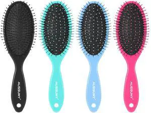 4 Pack Detangling Hair Brush - Air Cushion Detangler Hairbrush with Ultra Soft Bristles for Effortless Tangle Removal For Wet Dry Damaged Curly Fragile Hair for Women Men Boys Girls Adult Kids 4 Pack Detangling Hair Brush - Air Cushion Detangler Hairbrush with Ultra Soft Bristles for Effortless Tangle Removal For Wet Dry Damaged Curly Fragile Hair for Women Men Boys Girls Adult Kids