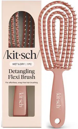 Hair Brush Detangler Flexi Flow Hair Brush for Women, Men & Kids | Detangling Brushes for Curly Hair with Bendable Frame, Bounce Curl Defining Brush for Wet or Dry Strands - Terracotta Hair Brush Detangler Flexi Flow Hair Brush for Women, Men & Kids | Detangling Brushes for Curly Hair with Bendable Frame, Bounce Curl Defining Brush for Wet or Dry Strands - Terracotta