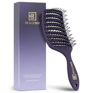 Vented Detangling Brush for Wet or Dry, Thick, Coily, and Curly Hair | Curved Vent Brush for Blow Drying Vented Detangling Brush for Wet or Dry, Thick, Coily, and Curly Hair | Curved Vent Brush for Blow Drying