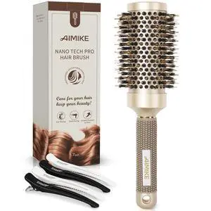 Round Brush for Blow Out, Medium Round Hair Brush Nano Thermal Ceramic & Ionic Tech, for Blow Drying & Styling, Curling and Shine - 2.9 inch Barrel w/Boar Bristles Round Brush for Blow Out, Medium Round Hair Brush Nano Thermal Ceramic & Ionic Tech, for Blow Drying & Styling, Curling and Shine - 2.9 inch Barrel w/Boar Bristles
