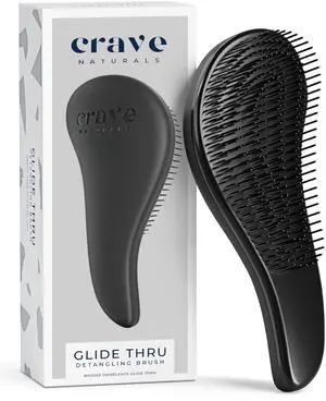 Glide Thru Detangling Brush, Detangler Brush for Curly, Straight, Wet and Dry Hair Comb for Adults and Kids, Hair Accessories for Women, Black Glide Thru Detangling Brush, Detangler Brush for Curly, Straight, Wet and Dry Hair Comb for Adults and Kids, Hair Accessories for Women, Black