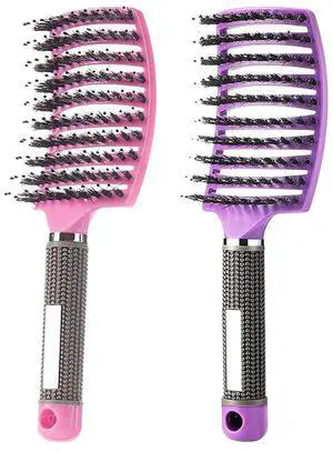 Magical Ultra Detangling Brush for Wet or Dry Hair, Detangler Brush, Fast Drying Styling Massage Hairbrush for Men, Women and Kids (Pink+Purple) Magical Ultra Detangling Brush for Wet or Dry Hair, Detangler Brush, Fast Drying Styling Massage Hairbrush for Men, Women and Kids (Pink+Purple)