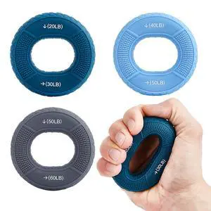 Hand Grip Strengthener, Fingers Exerciser - Silicone Rings for Muscle Training Sports Rock Climbing Finger Rehabilitation Training,Hand & Wrist Muscles Trainer Stress Relief,5 Resistance Levels(3 PCS) Hand Grip Strengthener, Fingers Exerciser - Silicone Rings for Muscle Training Sports Rock Climbing Finger Rehabilitation Training,Hand & Wrist Muscles Trainer Stress Relief,5 Resistance Levels(3 PCS)