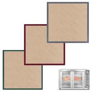 Tray Liners For Gourmia Toaster Oven Air Fryer Combo GTF7655 GTF7460 GTF7350, Replacement Parts For Gourmia French Door Air Fryer 24L, 3PCS Reusable Silicone Liners Accessories Tray Liners For Gourmia Toaster Oven Air Fryer Combo GTF7655 GTF7460 GTF7350, Replacement Parts For Gourmia French Door Air Fryer 24L, 3PCS Reusable Silicone Liners Accessories