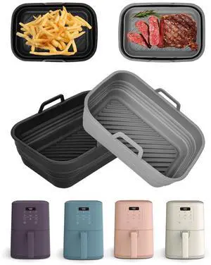 Air Fryer Silicone Liners Collapsible 2-Pack for bella Slim 4Qt(3.3lb) Air Fryer Silicone Liners Collapsible 2-Pack for bella Slim 4Qt(3.3lb)
