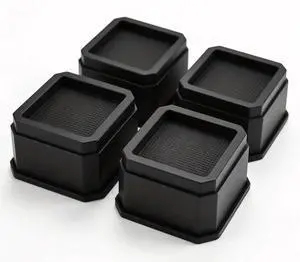 Bed Risers 2 Inch with Soft Non-Slip Rubber Pads, Heavy Duty Furniture Lifts for Bed Sofa Table, Floor Protector 4 Pack Bed Risers 2 Inch with Soft Non-Slip Rubber Pads, Heavy Duty Furniture Lifts for Bed Sofa Table, Floor Protector 4 Pack