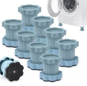 8 Packs Adjustable Washing Machine Anti Vibration Pads Risers, Washing Machine Leveling Feet Heightening Stabilizer Base Pedestal Stand for Shock Noise Washer Dryer Furniture Laundry 8 Packs Adjustable Washing Machine Anti Vibration Pads Risers, Washing Machine Leveling Feet Heightening Stabilizer Base Pedestal Stand for Shock Noise Washer Dryer Furniture Laundry