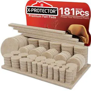 Felt Furniture Pads X-PROTECTOR 181 PCS Premium Furniture Pads - Felt Pads Furniture Feet Best Wood Floor Protectors - Protect Your Hardwood & Laminate Flooring! Felt Furniture Pads X-PROTECTOR 181 PCS Premium Furniture Pads - Felt Pads Furniture Feet Best Wood Floor Protectors - Protect Your Hardwood & Laminate Flooring!