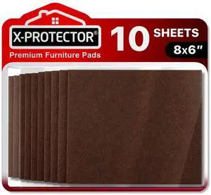 Felt Furniture Pads X-PROTECTOR - 10 Pack Premium 8x6 Heavy Duty 1/5 Felt Sheets! Cut Furniture Felt Pads for Furniture Feet You Need Best Furniture Pads for Hardwood Floors! Brown Felt Furniture Pads X-PROTECTOR - 10 Pack Premium 8x6 Heavy Duty 1/5 Felt Sheets! Cut Furniture Felt Pads for Furniture Feet You Need Best Furniture Pads for Hardwood Floors! Brown