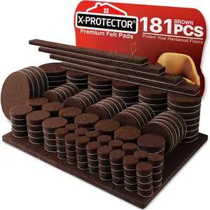 Felt Furniture Pads X-PROTECTOR 181 PCS Premium Furniture Pads - Felt Pads Furniture Feet Best Wood Floor Protectors - Protect Your Hardwood & Laminate Flooring! Felt Furniture Pads X-PROTECTOR 181 PCS Premium Furniture Pads - Felt Pads Furniture Feet Best Wood Floor Protectors - Protect Your Hardwood & Laminate Flooring!