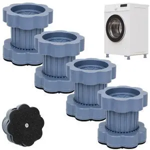 4 Pack Anti Vibration Pads for Washers - Universal Heightening Riser Pad for Washing Machine Anti Slip Base, Adjustable Dryer Leveling Feet Stand Pedestals Protection for Refrigerator Shock-Absorbing 4 Pack Anti Vibration Pads for Washers - Universal Heightening Riser Pad for Washing Machine Anti Slip Base, Adjustable Dryer Leveling Feet Stand Pedestals Protection for Refrigerator Shock-Absorbing