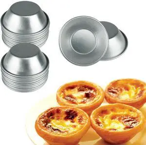 Egg Tart Mold 3 inch Mini Tiny Pie Muffin Cupcake Pans Tin 25 Pieces Egg Tart Mold 3 inch Mini Tiny Pie Muffin Cupcake Pans Tin 25 Pieces