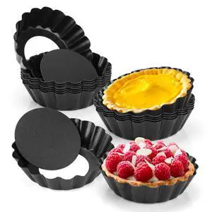 12 pcs Egg Tart Molds, 3" Mini Tart Pans Removable Bottom, Cupcake Cake Muffin Mold Tin Pan Baking Tool, Reusable Quiche Bakeware Carbon Steel for Pies, Quiche, Cheese Cakes, Desserts 12 pcs Egg Tart Molds, 3" Mini Tart Pans Removable Bottom, Cupcake Cake Muffin Mold Tin Pan Baking Tool, Reusable Quiche Bakeware Carbon Steel for Pies, Quiche, Cheese Cakes, Desserts