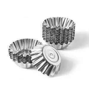 Muffin Cups for Kitchen Baking 2.36 Inch - Metal Egg Tart Molds for Baking, 30 Pcs - Reusable Mini Tart Tins and Cupcake Muffin Cups for Kitchen Baking 2.36 Inch - Metal Egg Tart Molds for Baking, 30 Pcs - Reusable Mini Tart Tins and Cupcake