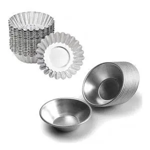 30 Pieces Egg Tart Molds Reusable Non-Stick Mini Pie Tins Aluminium 30 Pieces Egg Tart Molds Reusable Non-Stick Mini Pie Tins Aluminium