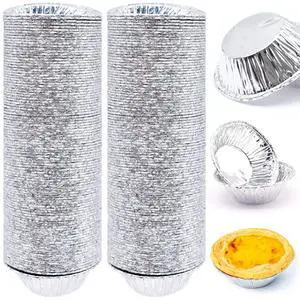 200 PCS Egg Tart Baking Cups, Disposable Aluminum Foil Liners for Pudding, Cupcake, Muffin, Creme Brulee Baking 200 PCS Egg Tart Baking Cups, Disposable Aluminum Foil Liners for Pudding, Cupcake, Muffin, Creme Brulee Baking