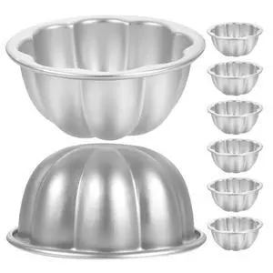 8pcs Aluminum Alloy Flan Mold Non-stick Egg Tart Tartlet Pudding Molds - Flower Shape Baking Cups For Muffins Pastries Desserts 8pcs Aluminum Alloy Flan Mold Non-stick Egg Tart Tartlet Pudding Molds - Flower Shape Baking Cups For Muffins Pastries Desserts