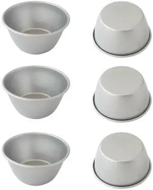 Metal Pudding Moulds, Carbon Steel Popover Pans Egg Tart Molds, Individual Small Flan Baking Cups, Mini Round Cake Tin for Chocolate Molten, Yorkshire Pudding, Panna Cotta - 3Inch, 6PCS Metal Pudding Moulds, Carbon Steel Popover Pans Egg Tart Molds, Individual Small Flan Baking Cups, Mini Round Cake Tin for Chocolate Molten, Yorkshire Pudding, Panna Cotta - 3Inch, 6PCS