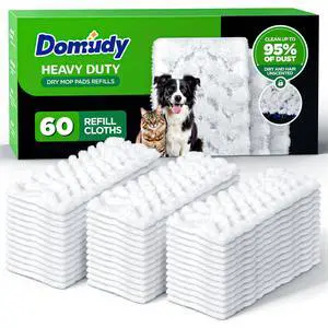 60 Count Heavy Duty Dry Sweeping Cloths Refills for Swiffer Sweeper Mop, Deep Clean Sweeper Pet Mop Pads for Multi Surface Floor Mopping & Cleaning, Disposable Dry Pad Refills Floor Duster, Unscented 60 Count Heavy Duty Dry Sweeping Cloths Refills for Swiffer Sweeper Mop, Deep Clean Sweeper Pet Mop Pads for Multi Surface Floor Mopping & Cleaning, Disposable Dry Pad Refills Floor Duster, Unscented