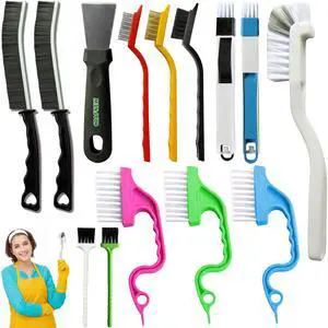 14Pcs Small Crevice Cleaning Brush Set, Groove Gap Cleaning Tool for Cleaning Kitchen,Bathroom, Corner, Sink,Door,Window Track,Cup 14Pcs Small Crevice Cleaning Brush Set, Groove Gap Cleaning Tool for Cleaning Kitchen,Bathroom, Corner, Sink,Door,Window Track,Cup