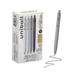 Zento Gel Pens, Black Ink, 0.7mm Medium Point, 12 Count Zento Gel Pens, Black Ink, 0.7mm Medium Point, 12 Count