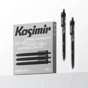 Large Capacity Gel Ink Pens - Super Long 1+ Mile Writing Black Pens, 0.5mm Quick-Dry Ballpoint Pen Bulk for Office Journaling School Classroom, 12 Count Large Capacity Gel Ink Pens - Super Long 1+ Mile Writing Black Pens, 0.5mm Quick-Dry Ballpoint Pen Bulk for Office Journaling School Classroom, 12 Count