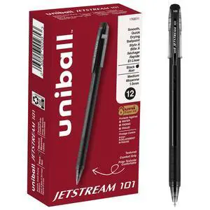 Jetstream 101 Ballpoint Pens, Medium Point (1.0mm), Black, 12 Pack Jetstream 101 Ballpoint Pens, Medium Point (1.0mm), Black, 12 Pack