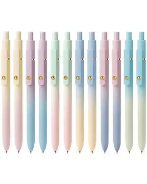 Gel Pens, 12 Pcs 0.7mm Comfort Grip Quick Dry Black Ink Pens Gel Pens, 12 Pcs 0.7mm Comfort Grip Quick Dry Black Ink Pens