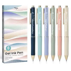 Gel Pens, 6 Pcs Quick Dry Black Gel Ink Pens, 0.5mm Fine Point Smooth Writing Pens for Journaling and Note Taking, Cute Aesthetic Pens for Women & Men-Bible Gel Pens, 6 Pcs Quick Dry Black Gel Ink Pens, 0.5mm Fine Point Smooth Writing Pens for Journaling and Note Taking, Cute Aesthetic Pens for Women & Men-Bible