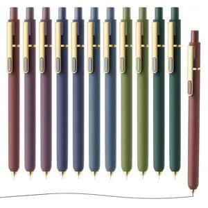 Gel Pens, 12 Pack 0.5mm Pens Fine Point Smooth Writing Pens with Quick-Dry Black Ink, Cute Aesthetic School Office Note-Taking Pens for Journaling - Vintage Gel Pens, 12 Pack 0.5mm Pens Fine Point Smooth Writing Pens with Quick-Dry Black Ink, Cute Aesthetic School Office Note-Taking Pens for Journaling - Vintage
