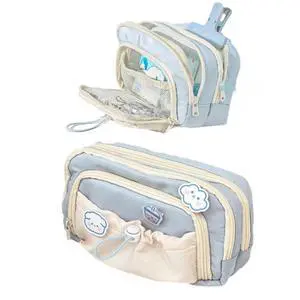 Cute Aesthetic Pencil Case Kawaii Pencil Case with Kawaii Pins Large Pencil Pouch Holder Preppy Supplies (blue) Cute Aesthetic Pencil Case Kawaii Pencil Case with Kawaii Pins Large Pencil Pouch Holder Preppy Supplies (blue)